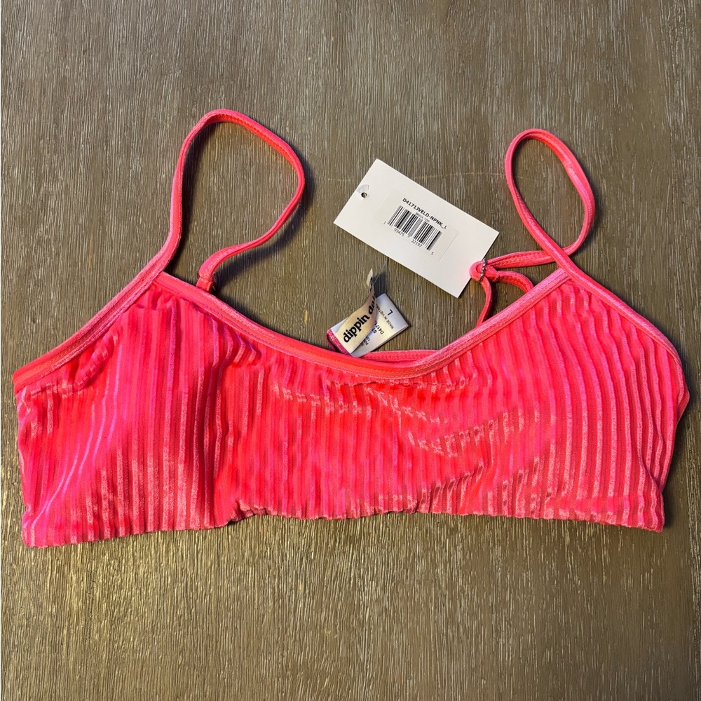 Dippin' Daisy's Neon Pink Striped Bandeau